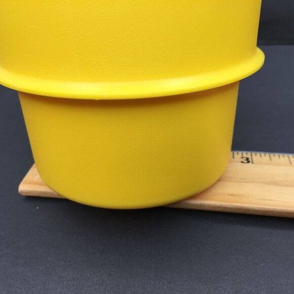 Vintage Set 4 1970s Tupperware Stacking Camp Mugs Cups 1312 Orange Yellow Green - Picture 12 of 15